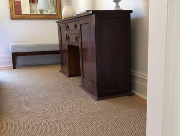 Armadale house [Driftwood Sisal rug with fold over edges and cushion pad underfelt]